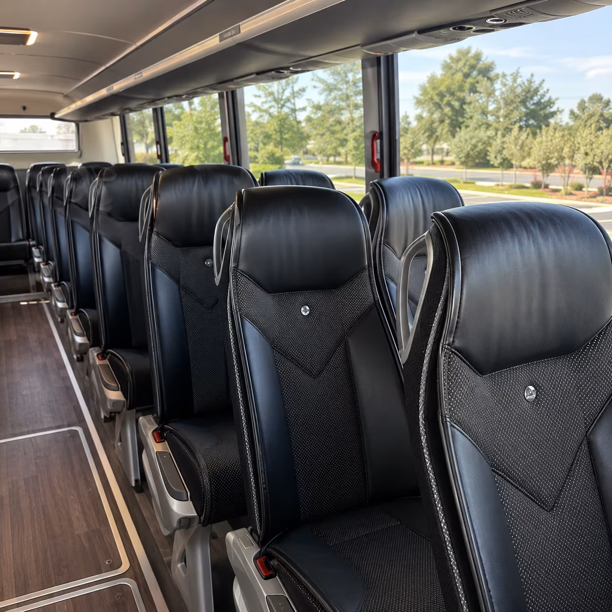 hampton charter bus interior