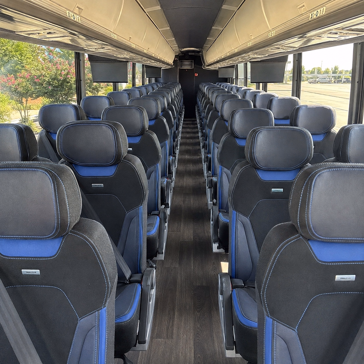 hampton charter bus rental interior